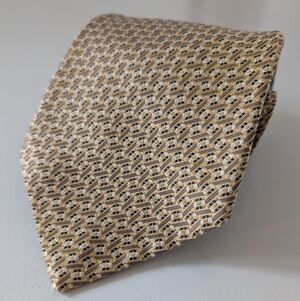 Robert Talbott Gold and Black Geometric Tie